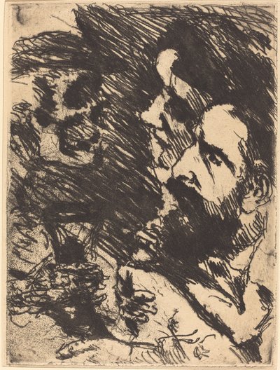 Tod bei Strucks Death Visits the Strucks, 1921 publicerad 1922. av Lovis Corinth