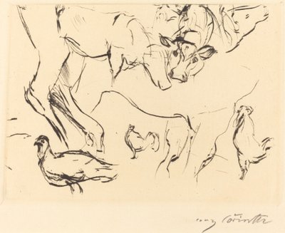 Olika djurstudier Djurstudier, 1917. av Lovis Corinth