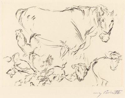 Olika djurstudier Djurstudier, 1917. av Lovis Corinth