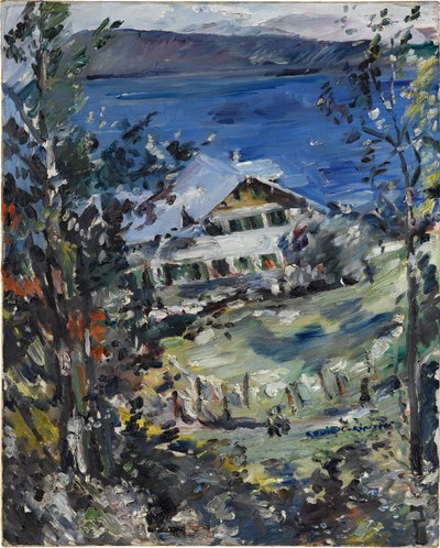 Walchensee, lantställe med torkplats för tvätt av Lovis Corinth