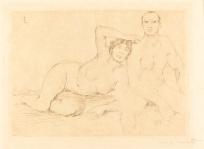 Två personer (två nakenbilder) av Lovis Corinth