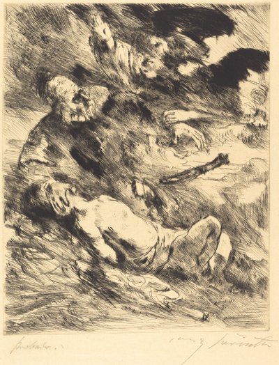 Isaks offer av Lovis Corinth after Rembrandt van Rijn
