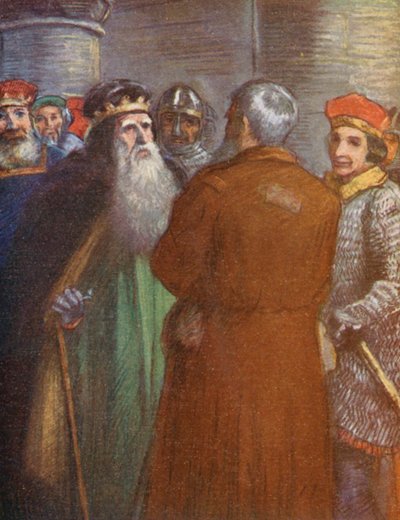 Illustration till berättelser om Guy av Warwick (färglitografi) av Lowes Dalbiac Luard