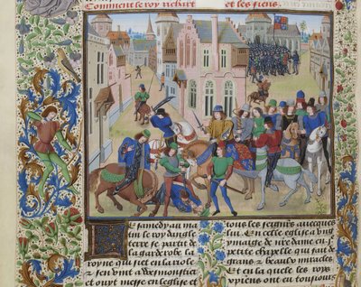 Döden av Wat Tyler, CA 1470-1475. av Loyset Liedet