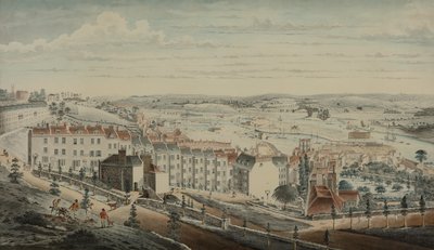 Utsikt över Granby Hill, Clifton, från väst (akvarell på papper) av Lt.Col.William Booth