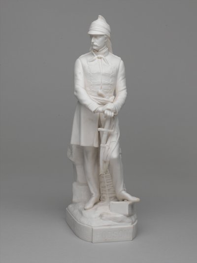 Parian ware-statyett av löjtnant (senare major) William Hodson av Ltd Mintons
