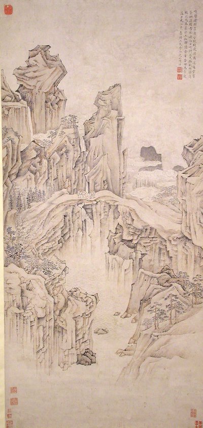 Natural Rock Bridge, daterad 1556. av Lu Zhi