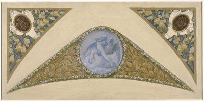 Skizze für die Festtreppe im Pariser Rathaus: Wassermann, zwischen 1888 und 1898 von Luc-Oliver Merson