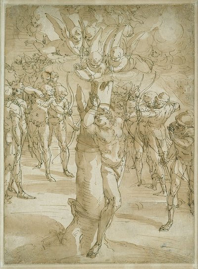 Sankt Sebastians martyrdöd av Luca Cambiaso