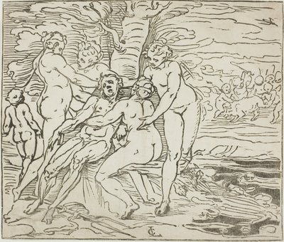 Venus sörjer Adonis död av Luca Cambiaso
