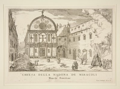 Kyrkan Madona de Miracoli, från av Luca Carlevarijs