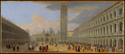Piazza San Marco, Venedig av Luca Carlevarijs