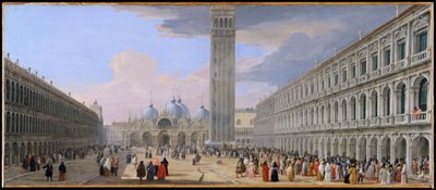 Piazza San Marco, Venedig av Luca Carlevarijs