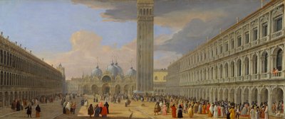 Piazza San Marco, Venedig, ca. 1709. av Luca Carlevarijs