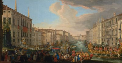 Regatta på Canal Grande till ära för Fredrik IV, kung av Danmark av Luca Carlevarijs