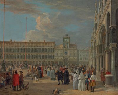 Vy över Piazza San Marco med Torre dell
