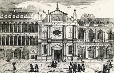 San Geminianus-kyrkan (reven 1807) av Luca Carlevaris