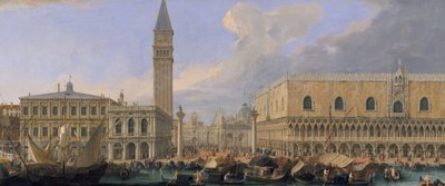 Molo, Venedig, från Bacino di San Marco, ca 1709 av Luca Carlevaris