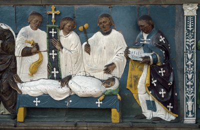 Begrava de döda, detalj, 1526-28 av Luca Della Robbia