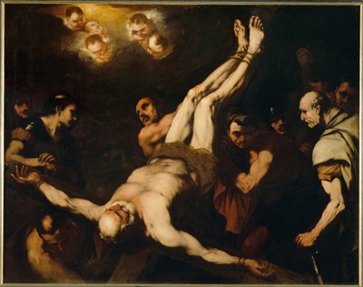 Sankt Petrus korsfästelse ... (målning på duk) av Luca Giordano