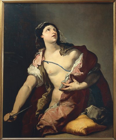 Lucretias död, av Luca Giordano, olja på duk av Luca Giordano