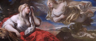 "Hagar och Ismael i öknen", 1600- eller tidigt 1700-tal av Luca Giordano