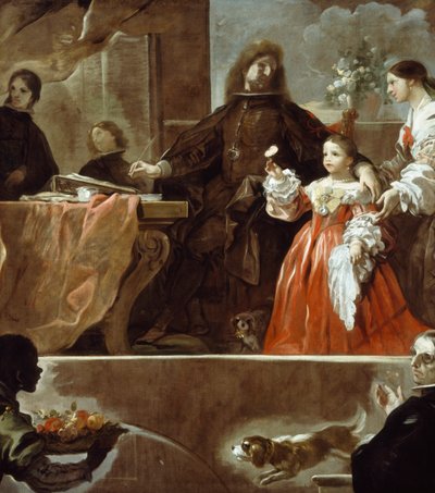 Hyllning till Velazquez för greve av Santiesteban av Luca Giordano