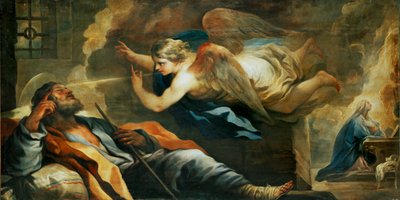 Josefs dröm ... (målning på duk) av Luca Giordano