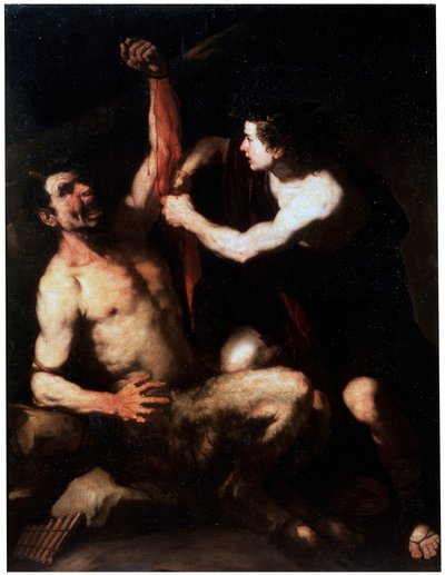 Marsyas och Apollo, tidigt 1650-tal av Luca Giordano