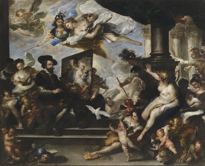 Rubens målar fredsallegorin av Luca Giordano