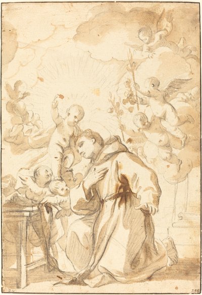Sankt Antonius av Padua av Luca Giordano