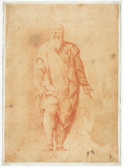 Stående skäggig man av Luca Giordano