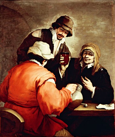 Tavernascen, av Luca Giordano (1634-1705), olja på duk av Luca Giordano