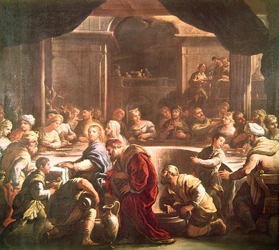 Bröllopsfesten i Cana (olja) av Luca Giordano