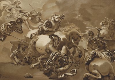 Avfällingen Julianus död (chromolitho) av Luca Giordano