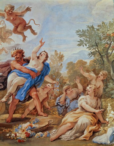 Våldtäkten av Proserpina (freska) av Luca Giordano