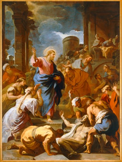 Lasarus uppståndelse. 10033816 ... av Luca Giordano