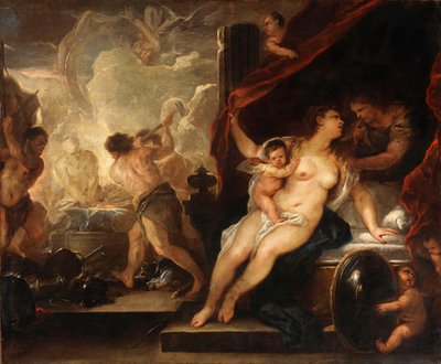 Venus, Mars och Vulcanus smedja av Luca Giordano