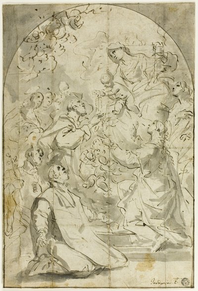 Den helige Dominikus vision av Luca Giordano