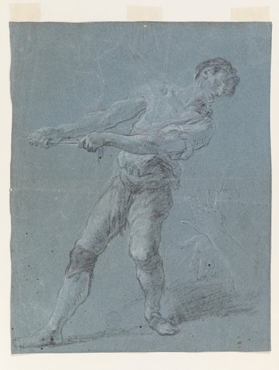 Ung man som drar i en lina av Luca Giordano