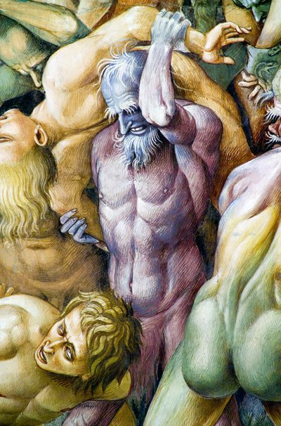 Damned in hell, från Last Judgment freskcykel av Luca Signorelli