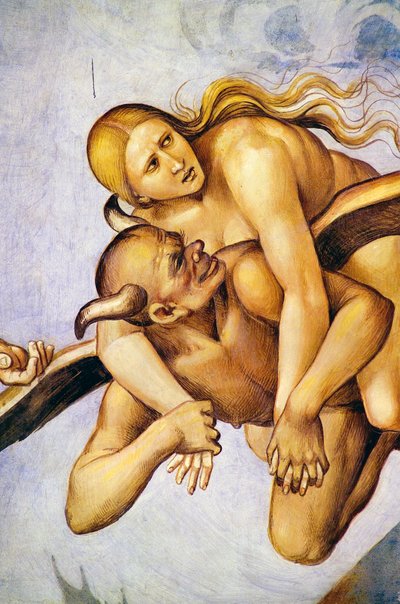 Damned in hell, från Last Judgment freskcykel av Luca Signorelli