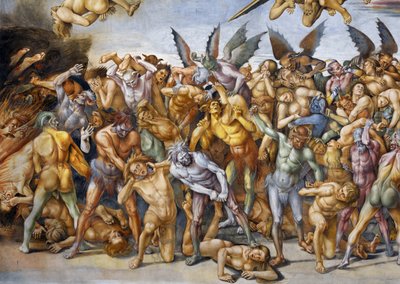 Damned in hell, från Last Judgment freskcykel av Luca Signorelli