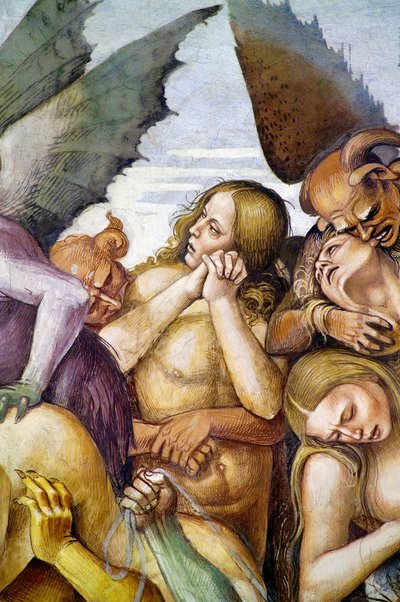 Damned in hell, från Last Judgment freskcykel av Luca Signorelli