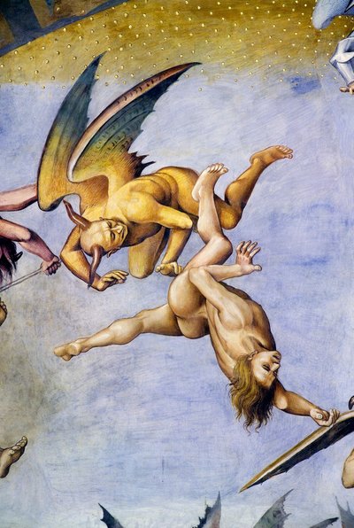 Damned in hell, från Last Judgment freskcykel av Luca Signorelli