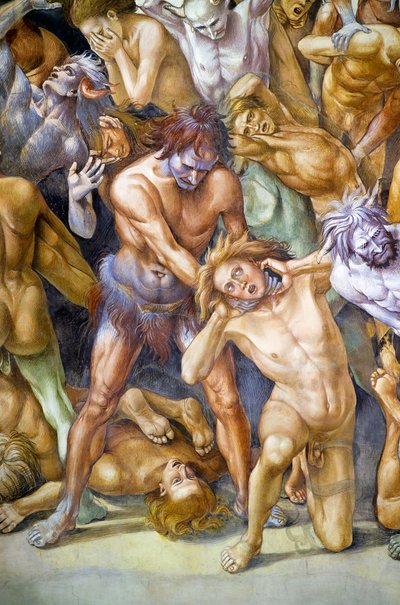 Damned in hell, från Last Judgment freskcykel av Luca Signorelli