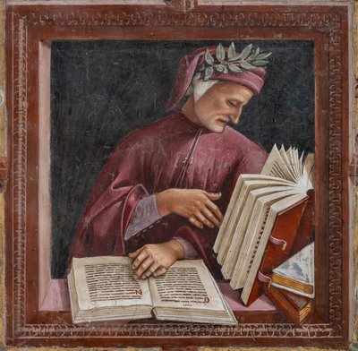 Dante läser sina verk (fresk) av Luca Signorelli