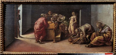 Johannes Döparens födelse Målning av Luca Signorelli (1441-1523) 1400-talets sön. 0,31x0,7 m av Luca Signorelli