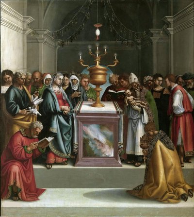 Presentationen i templet, ca 1521. av Luca Signorelli