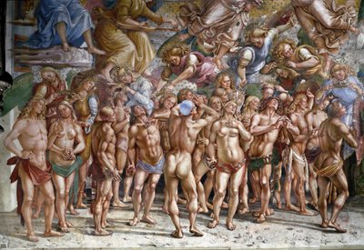 Den sista domen: de valda. Detalj (fresk av Luca Signorelli